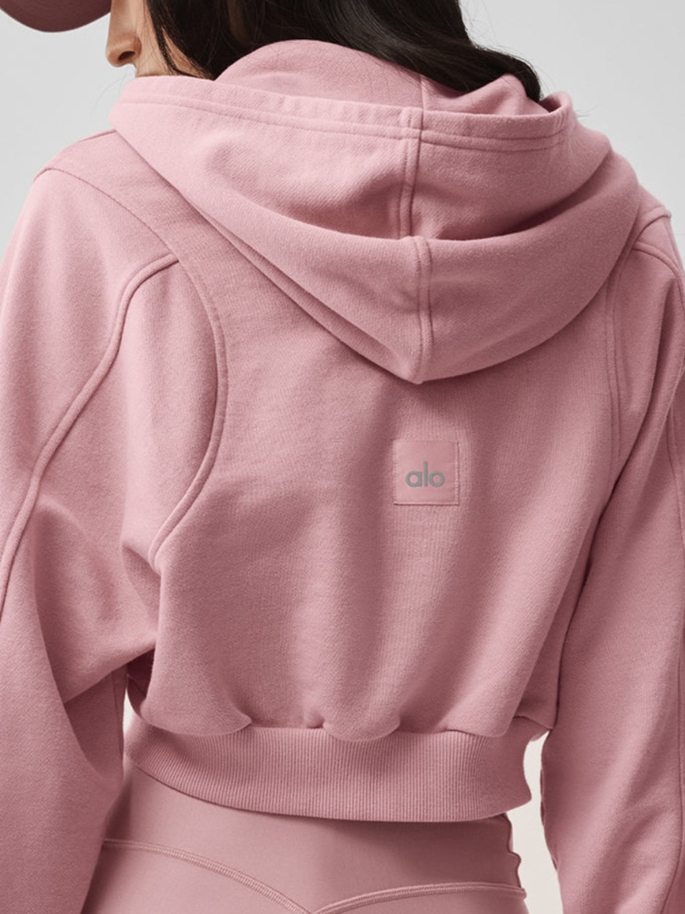 Alo Yoga • Sweet Escape Full Zip Hoodie • Vintage Pink • Sz M - Picture 3 of 6